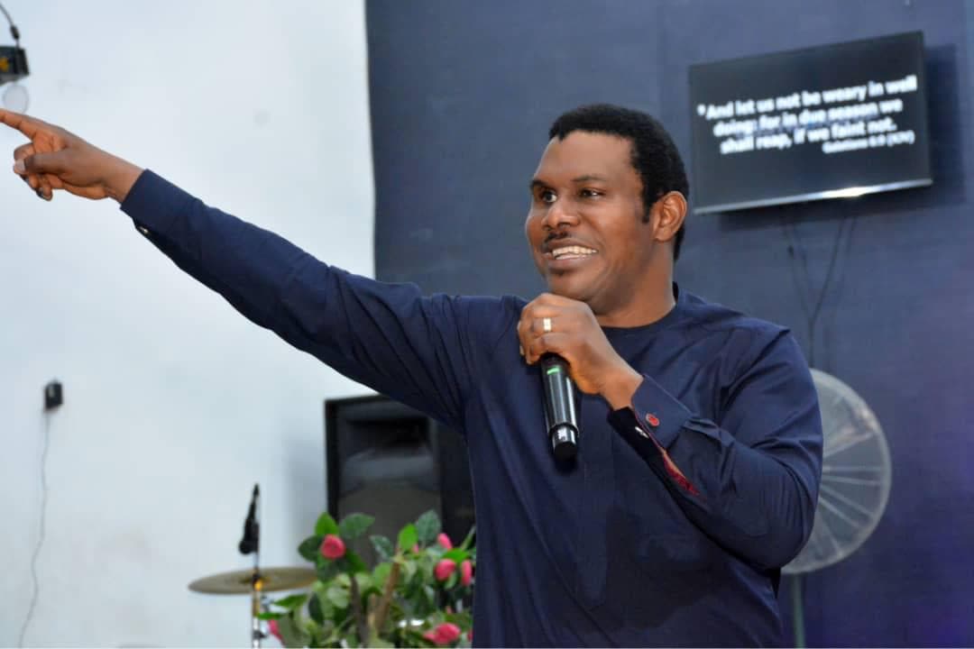 Prophet Dapo Adeniyi preaching at Word of Faith Prophetic Church